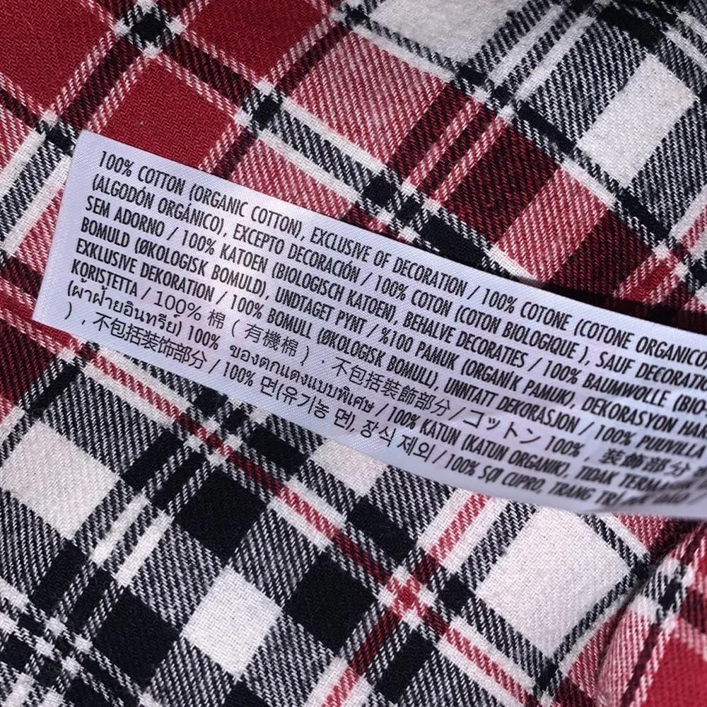 Disney‎ Mickey Mouse Holiday Plaid Pijama Top - Picture 12 of 13